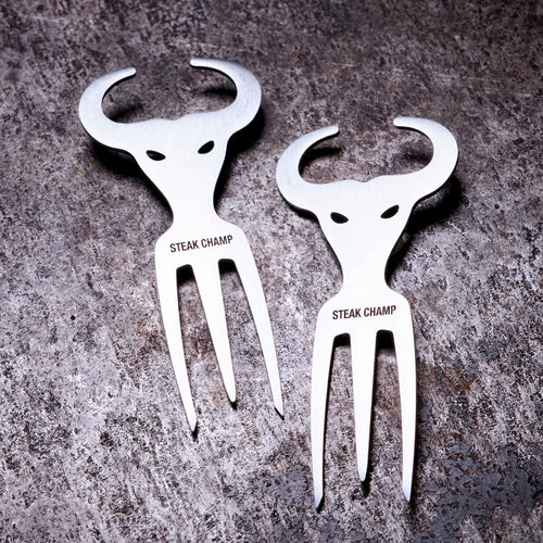 Mini Bull-Fork Snacking Fork (10 Stk in Holzbox)