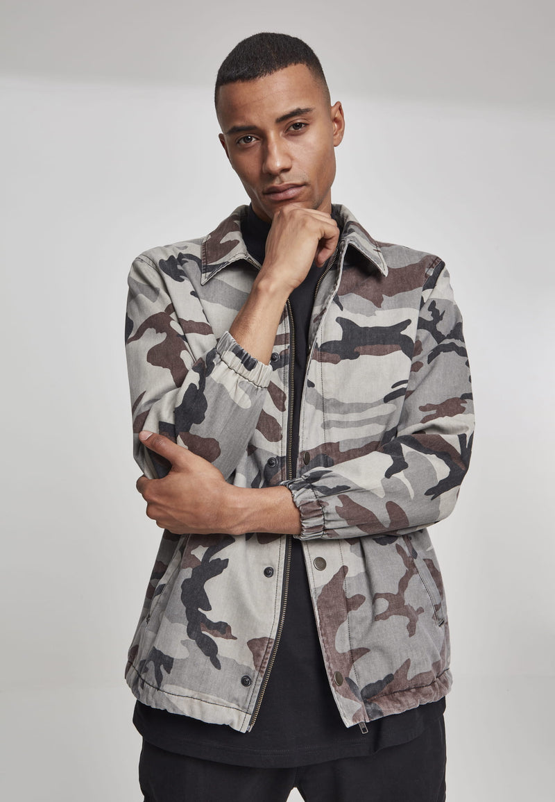 Laden Sie das Bild in Galerie -Viewer, Leichte Baumwolljacke &quot;Camo&quot; von Urban Classics Artikelbild 1
